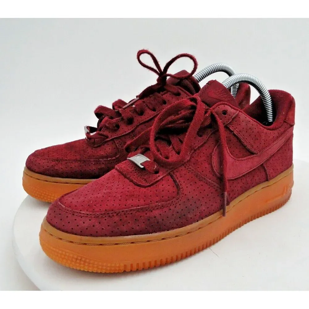 Nike Air Force Burgundy Suede Deep Garnet 749263 600 Women's‎ Size 7.5